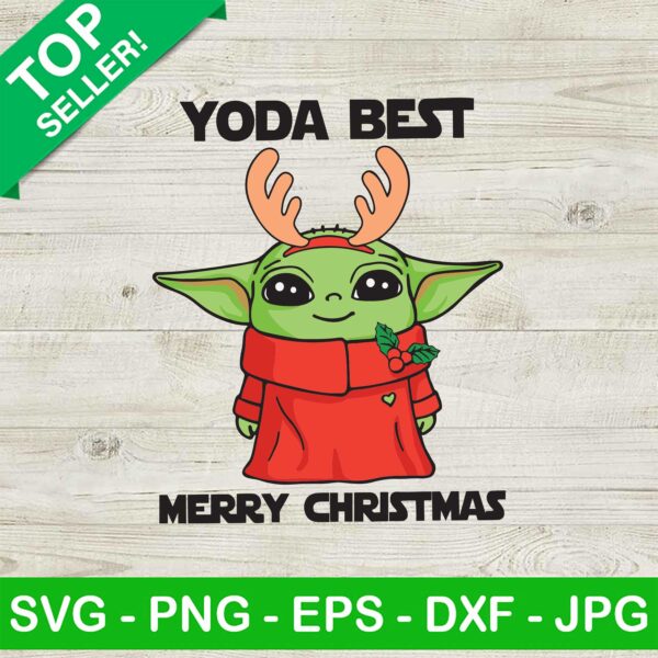 Yoda Best Merry Christmas SVG