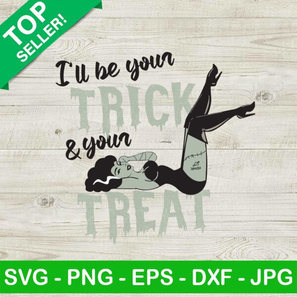 Sexy Pinup I'll Be Your Trick And Your Treat SVG, Halloween Sexy Ghost SVG, Pinup Girl SVG, Spooky SVG