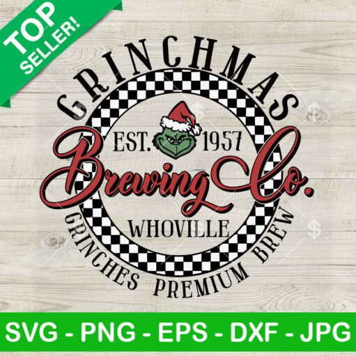 Vintage Grinchmas Brewing Co SVG