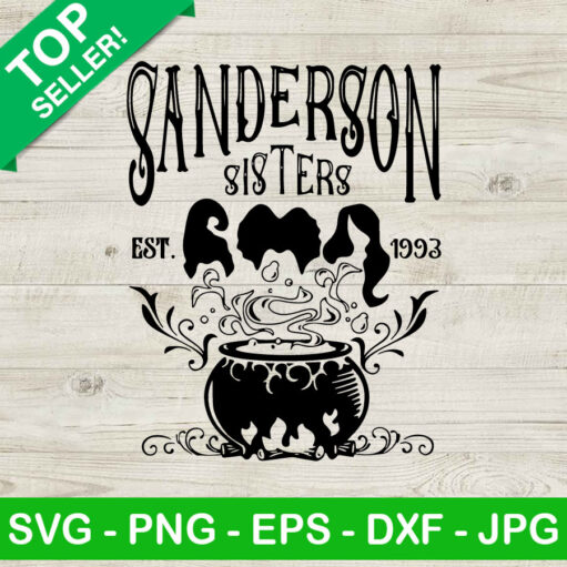 Sanderson Sisters Witch Cauldron Svg