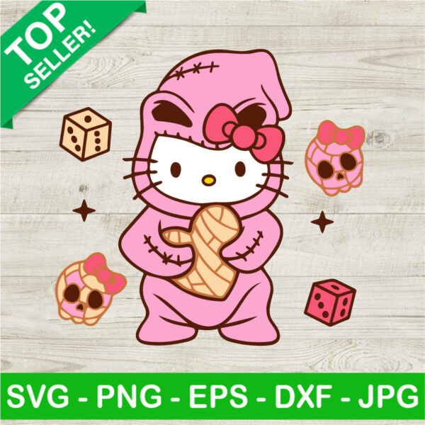 Oogie Boogie Kitty Halloween SVG, Boogie Man Kitty SVG, Concha Hello Kitty SVG, Mexican Food DXF SVG PNG EPS Cricut