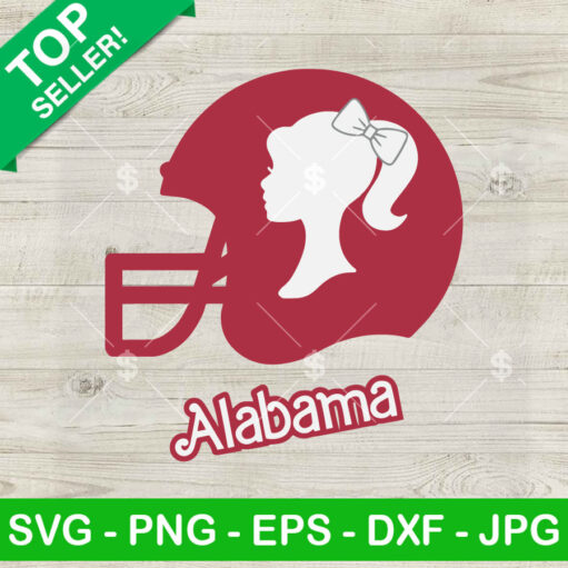 Alabama Barbie Football Helmet SVG