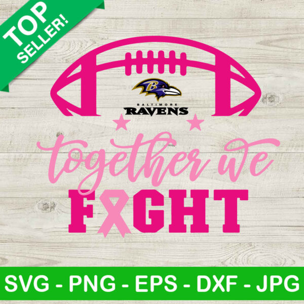 Baltimore Ravens Football Breast Cancer SVG