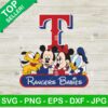 Texas Rangers Disney Barbies MLB SVG