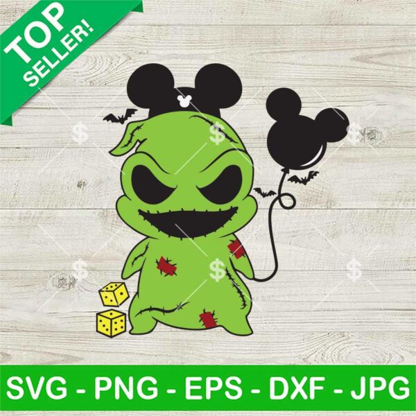 Baby Oogie Boogie Mickey Ears Balloon SVG, Boogie Man SVG, Nightmare Before Christmas SVG, Disneyland SVG Cricut