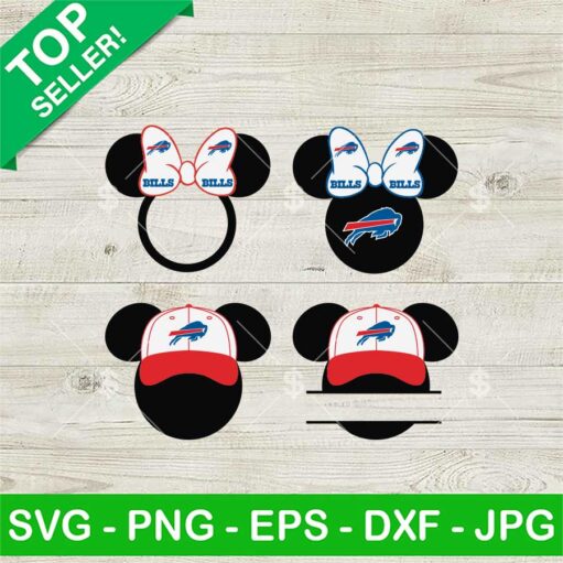 Mickey And Minnie Head Buffalo Bills SVG