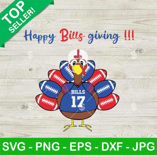 Turkey Happy Bills Giving Svg