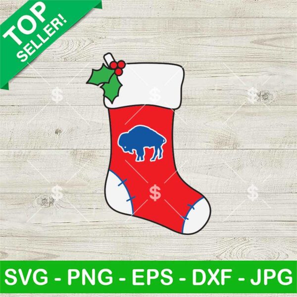 Buffalo Bills Stocking Christmas SVG