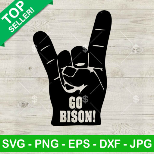 NDSU Go Bison Horn Up SVG