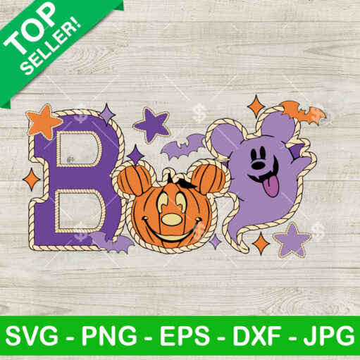 Boo Mickey Mouse Halloween SVG