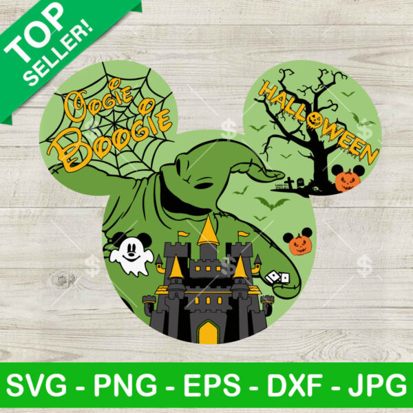 Boogie Halloween Party Mickey Head SVG, Oogie Boogie Halloween Party SVG, Oogie Boogie SVG