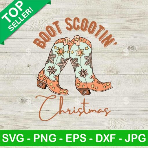 Boot Scootin' Christmas Svg