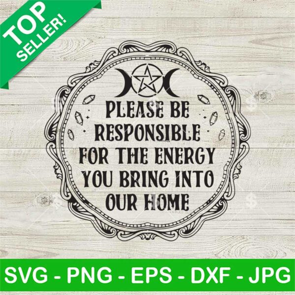 Responsible For The Energy You Bring SVG