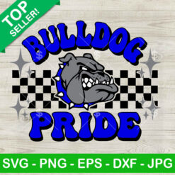 Bulldog Pride Blue Groovy SVG