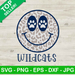 Wildcats Smiley Face SVG
