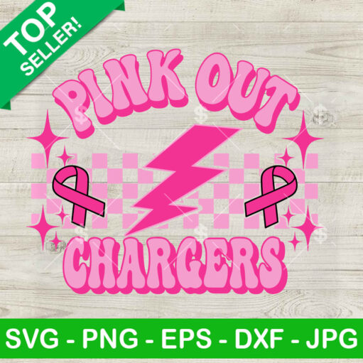 Pink Out Los Angeles Chargers Svg