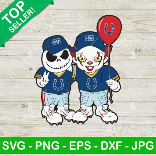 Chibi Jack Skellington And Pennywise Colts SVG