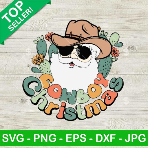 Western Cowboy Christmas Svg