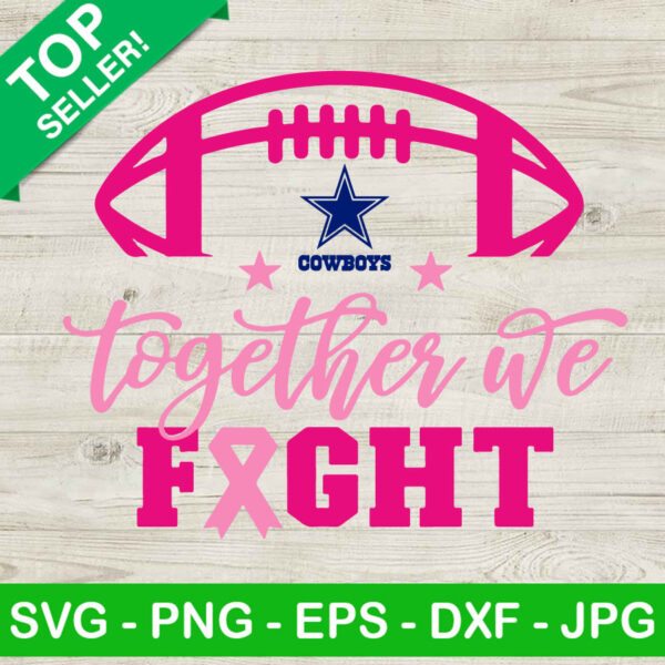 Dallas Cowboys Football Breast Cancer SVG