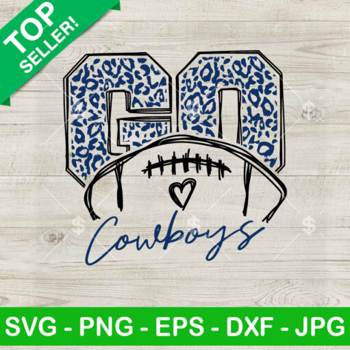 Go Cowboys Football Leopard SVG