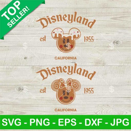 Mickey Minnie Mouse Head Gingerbread Svg