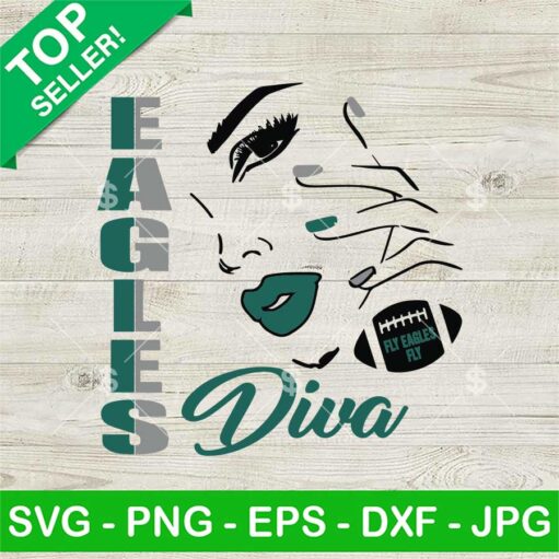 Eagles Diva Football Svg