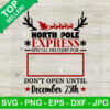 North Pole Express Don't Open Until December 25th SVG