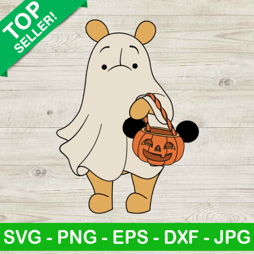 Winnie The Pooh Ghost Halloween SVG