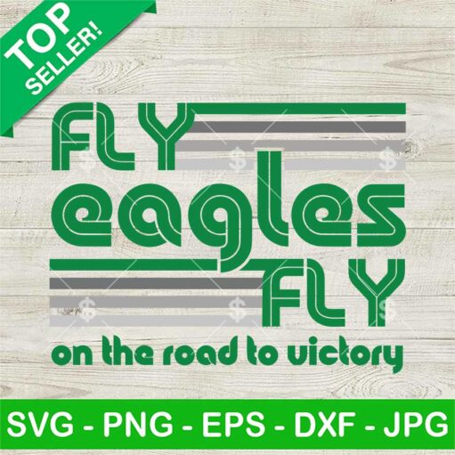 Fly Eagles Fly Wavy SVG