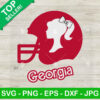 Georgia Barbie Football Helmet SVG