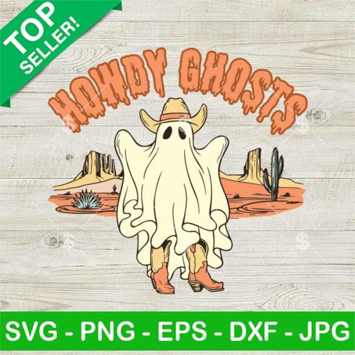 Howdy Ghost Western Svg