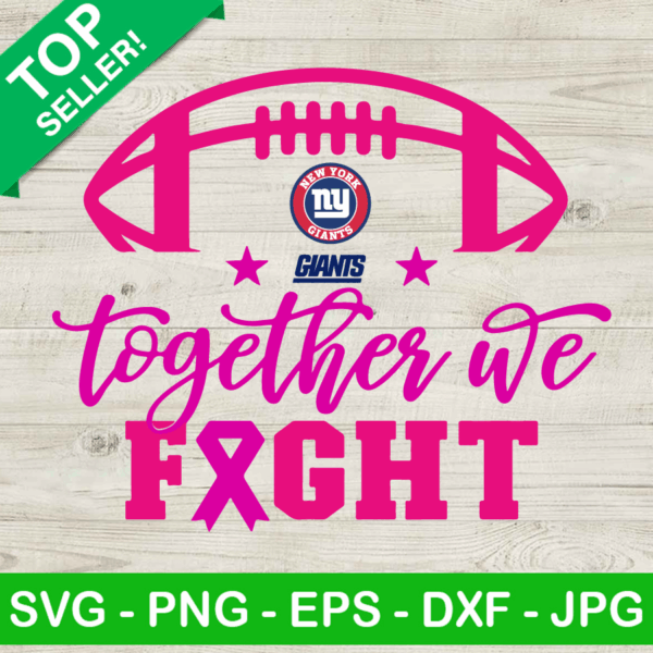 New York Giants NFL Breast Cancer SVG