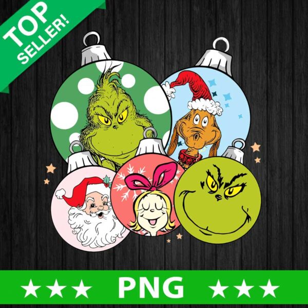 Grinch And Friends Christmas Ornament PNG