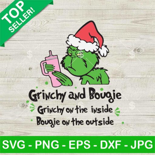 Santa Grinch And Bougie Svg