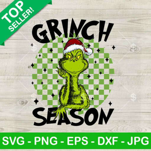 Retro Christmas Grinch Season Svg