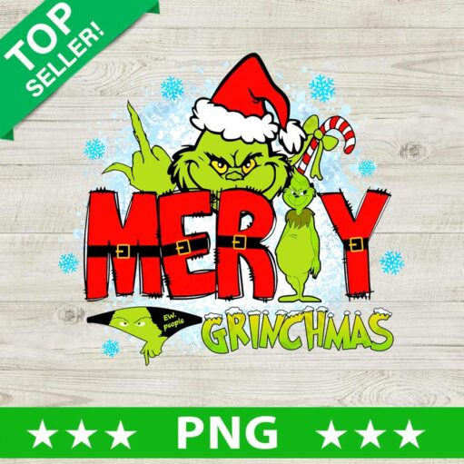 Merry Grinchmas Middle Finger Png