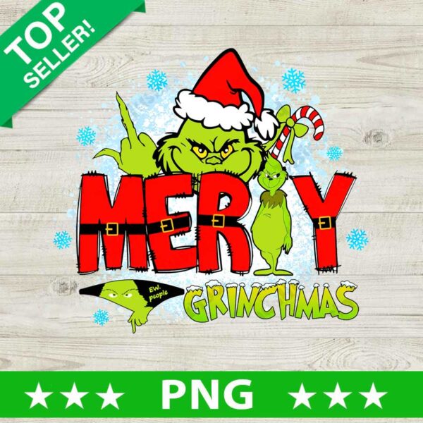 Merry Grinchmas Middle Finger PNG