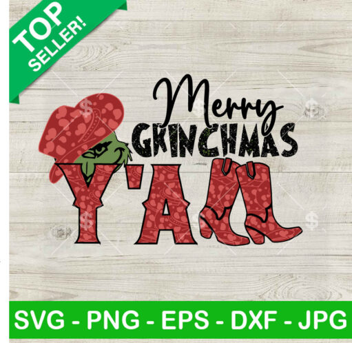 Merry Grinchmas Y'All Svg