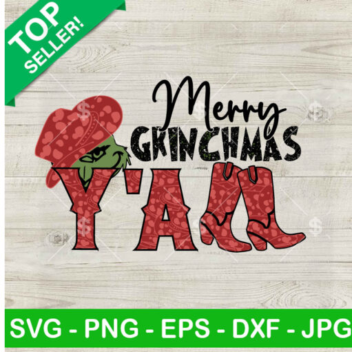 Merry Grinchmas Y'All Svg