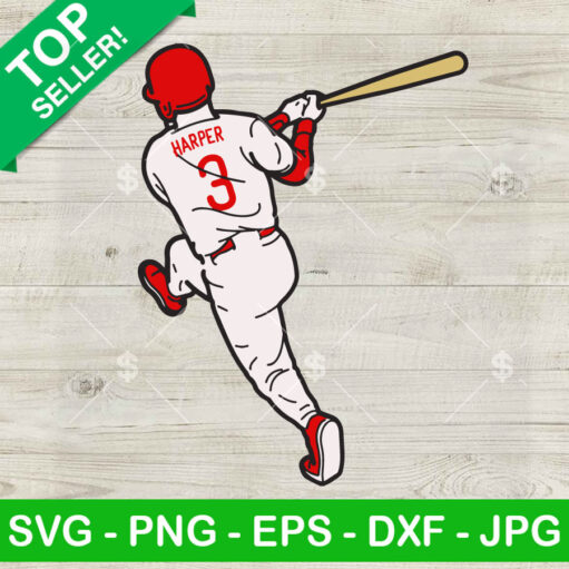 Bryce Harper 3 Phillies SVG