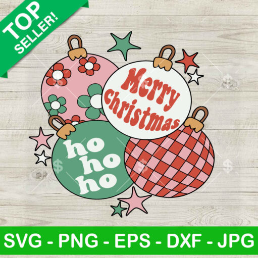 Hohoho Merry Christmas Ornaments Svg