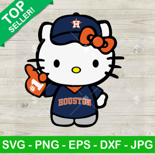 Hello Kitty Astros Houston Baseball Svg