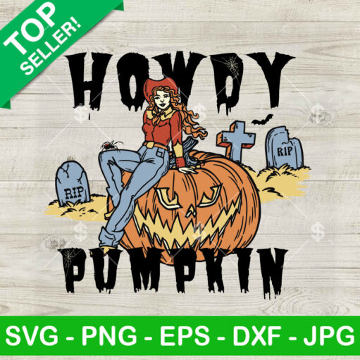 Cowgirl Legs Howdy Pumpkin Svg