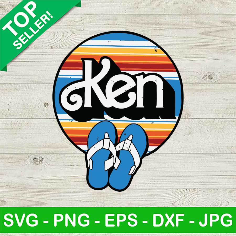 Vintage Ken Barbie SVG, Vintage Ken Summer Flip Flops SVG, Barbie Movie ...