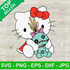 Hello Kitty Stitch SVG, Hello Kitty Stitch Doll SVG, Halloween Kitty SVG Files