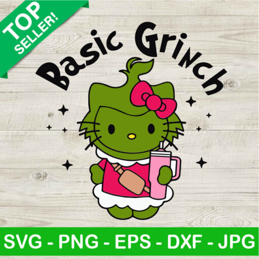 Basic Grinch Kitty Svg