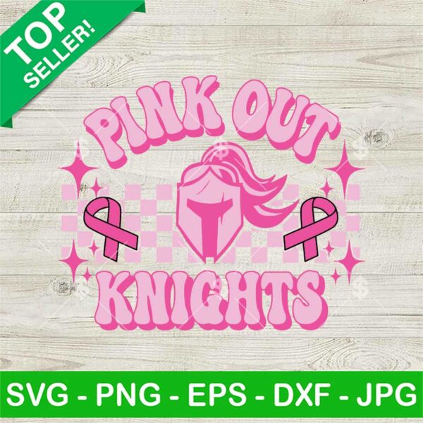 Pink Out Knights Breast Cancer SVG