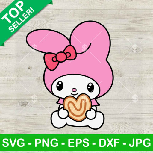 My Melody And Concha Heart Svg