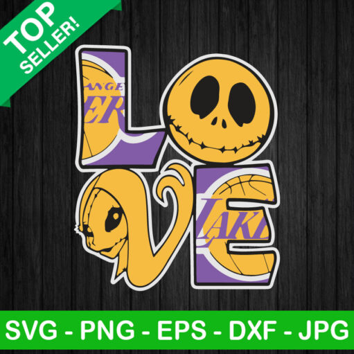 Jack And Sally Love Los Angeles Lakers Svg