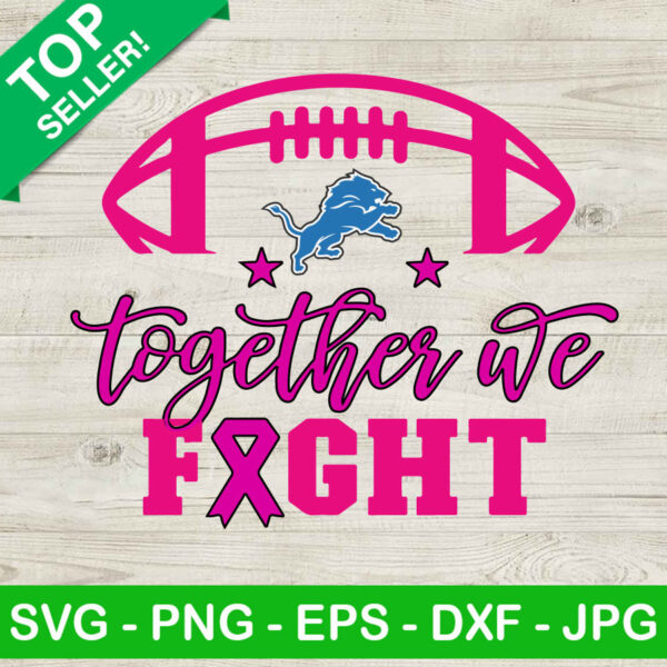 Detroit Lions Football Breast Cancer SVG